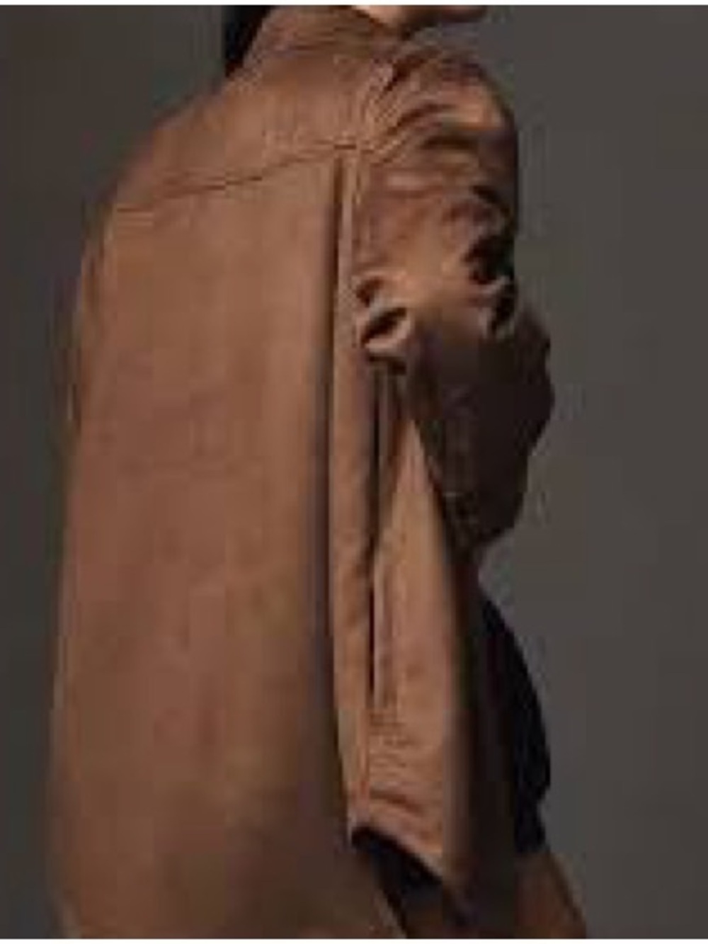 Anthropologie Pilcro The Tillie Relaxed Vegan Suede Shirt Jacket L - Picture 2 of 12